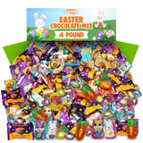 Bulk Easter Chocolate Candy Mix - 4 Pound Assorted Individually Wrapped Chocolate Candies Variety Pack For Easter Parties, Egg Hunts, Basket Fillers