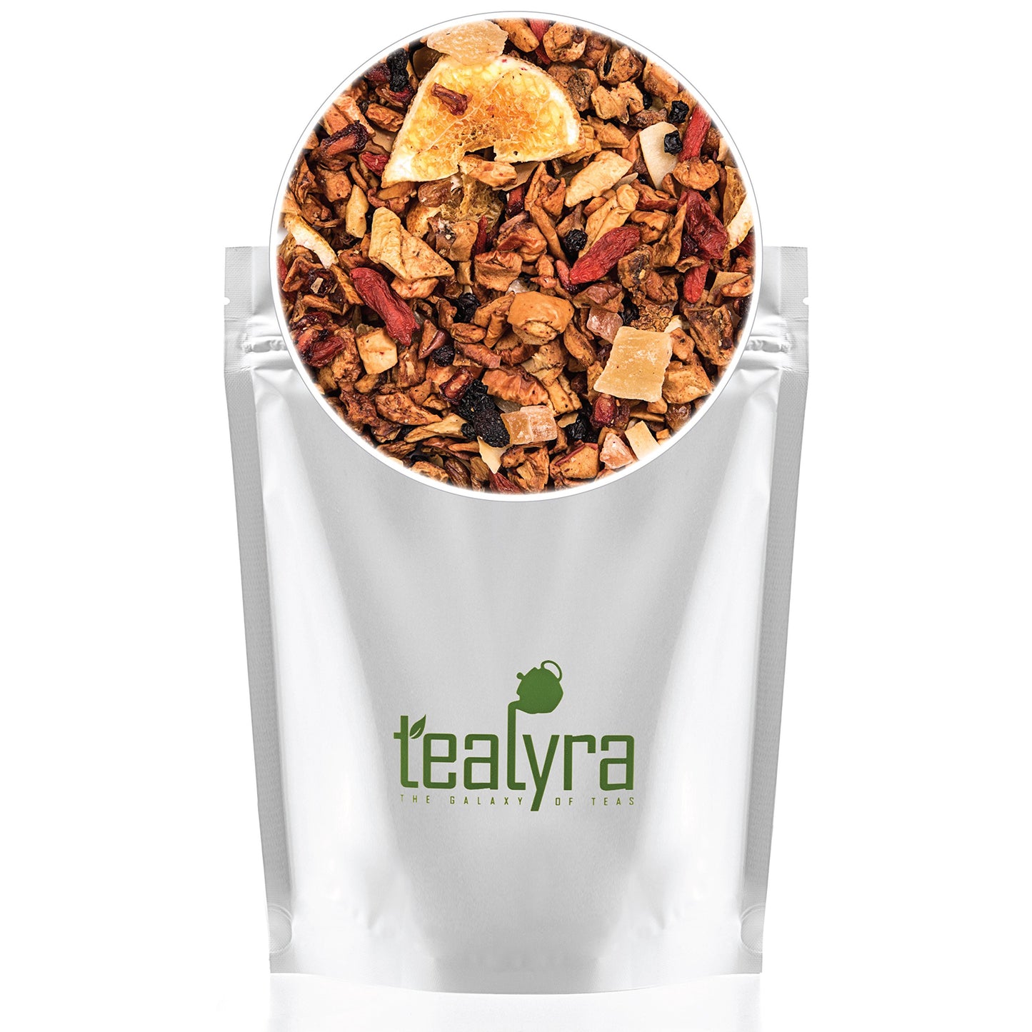 Tealyra - Superfruit Mango - Fruity Herbal Loose Leaf Tea - Goji Berries - Pineapple - Pomegranate - Hot or Iced Drink- Vitamin-Antioxidant-Rich - No