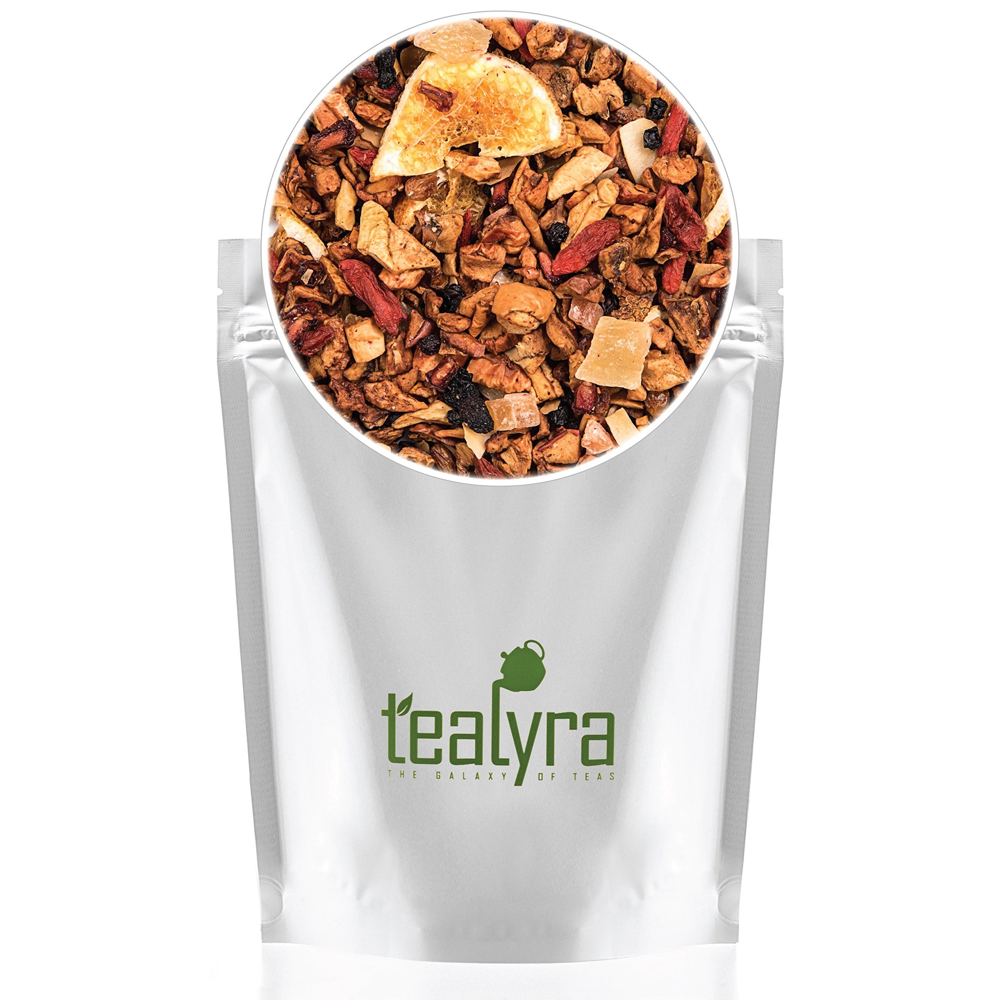 Tealyra - Superfruit Mango - Fruity Herbal Loose Leaf Tea - Goji Berries - Pineapple - Pomegranate - Hot or Iced Drink- Vitamin-Antioxidant-Rich - No