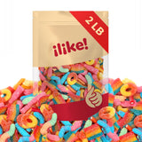 Gummy Candy Mix | 2-Pound Bag | Peach Rings, Pencil Bites, Neon Worms, Bottles, Belts | Sweet & Sour Gummies for Candy Buffets, Snacking, and Gifting