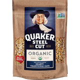 Quaker Steel Cut Oats, USDA Organic, Non GMO Project Verified, 20oz Resealable Bag