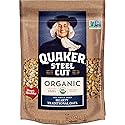 Quaker Steel Cut Oats, USDA Organic, Non GMO Project Verified, 20oz Resealable Bag