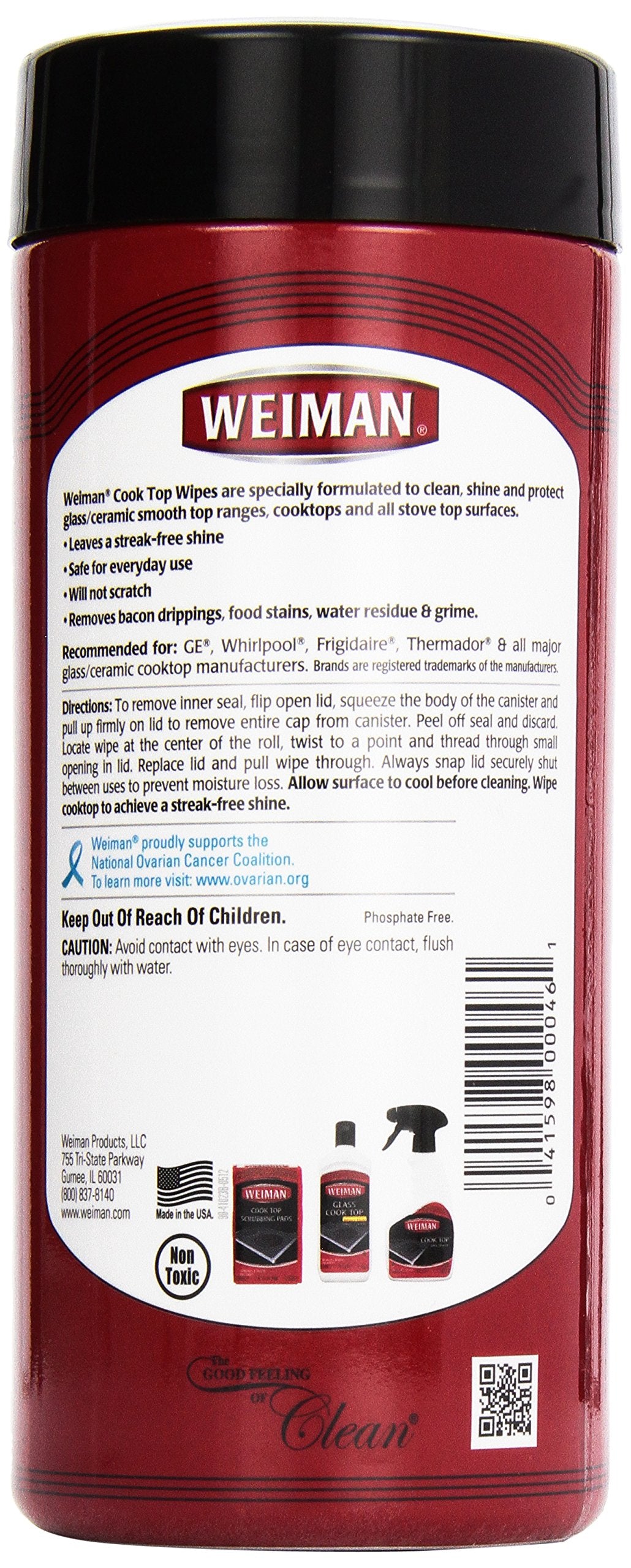 Weiman Cooktop Quick Wipes, 30 ct