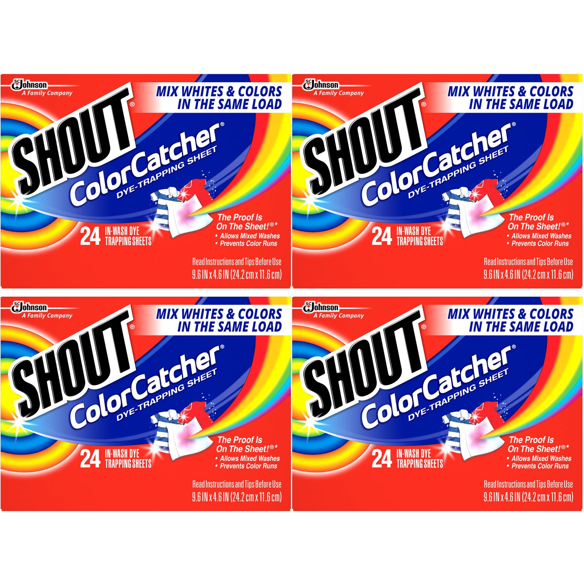 Shout Color Catcher 24Count, 4 Pack