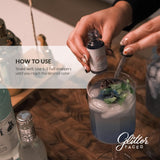 Glitter Faced Shimmer Edible Glitter for Drinks - 0 Calories, No Taste, 30ml Luster Dust for Sparkling Holiday Cocktails, Parties & Events - Made in