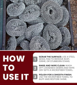 Brillo Heavy Duty Steel Wool Pads 10 pc Bundle with Microfiber Cloth - Tough Grease and Grime Remover - Steel Wool Soap Pads for Heavy Duty Cleaning