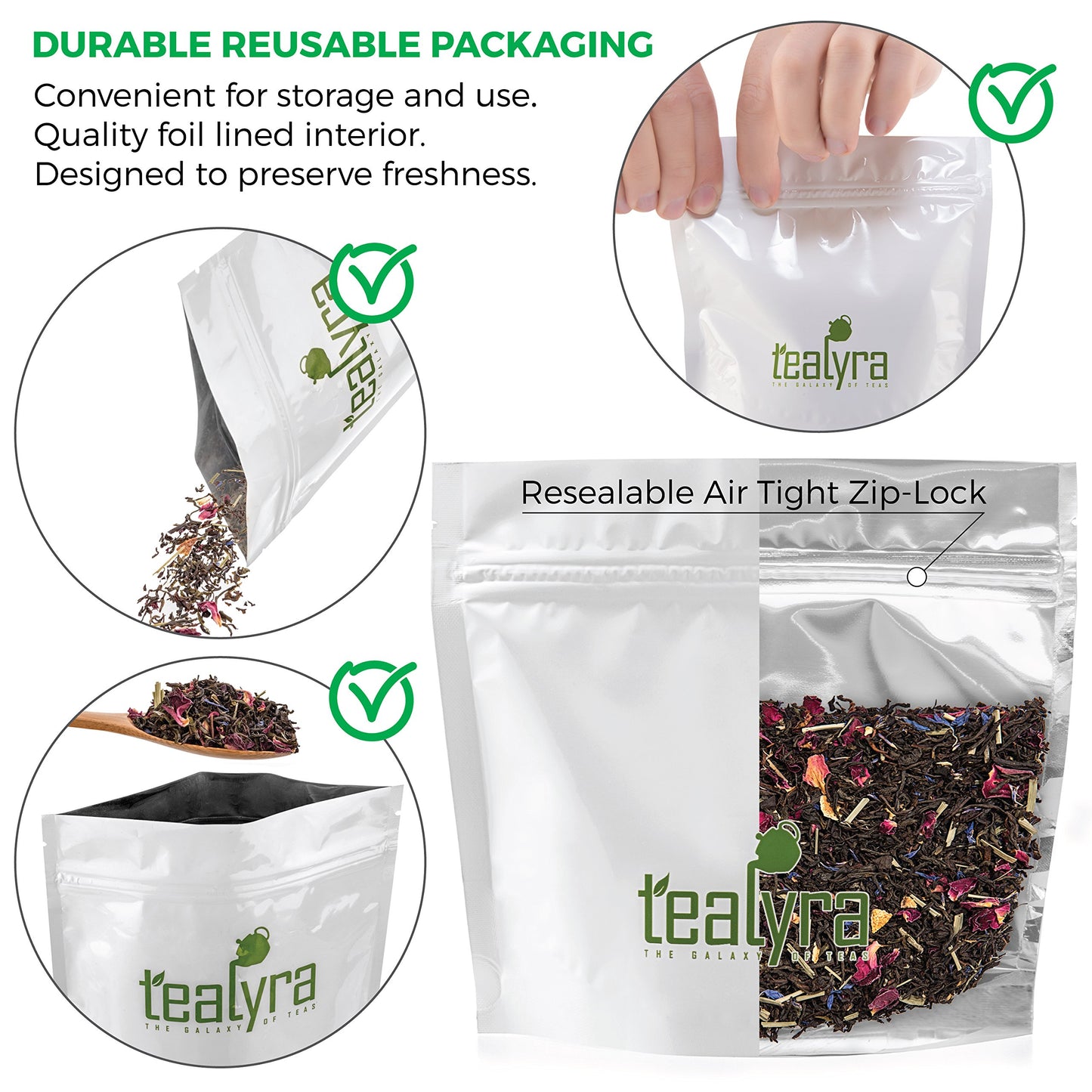 Tealyra - Milady Grey - Delightful Black Loose Leaf Tea - Rose Petals and Lemongrass with Orange - Medium Caffeine - Blend - All Natural - 110g