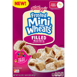 Kellogg's Frosted Mini-Wheats Filled, Breakfast Cereal, Mixed Berry, 16.5oz Box