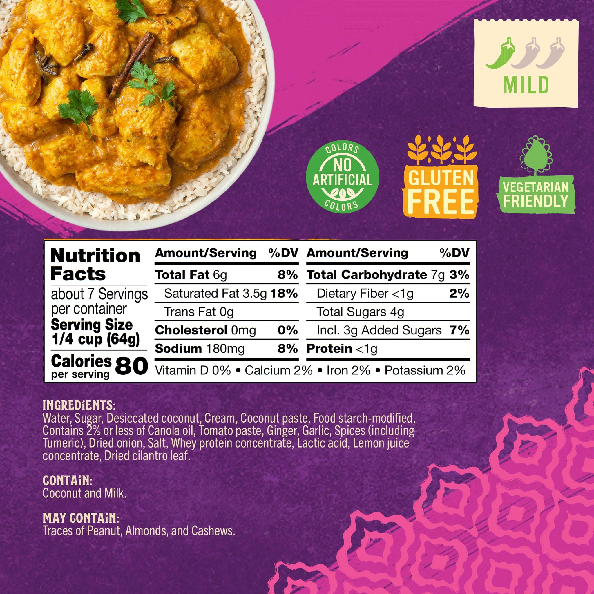 Patak’s Korma Simmer Sauce - Mild and Creamy Korma with Coconut & Spices - Gluten-Free & Vegetarian Authentic Indian Sauce - Perfect for Quick & Easy