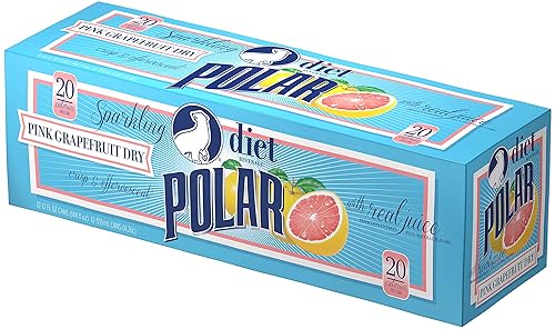 Polar Beverages Dry Juice, Diet Pink Grapefruit, 12 Fluid Ounce (Pack of 12)