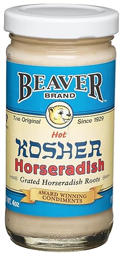 Beaverton Hot Horseradish (Kosher), 4-Ounce Jars (Pack of 12)