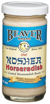 Beaverton Hot Horseradish (Kosher), 4-Ounce Jars (Pack of 12)