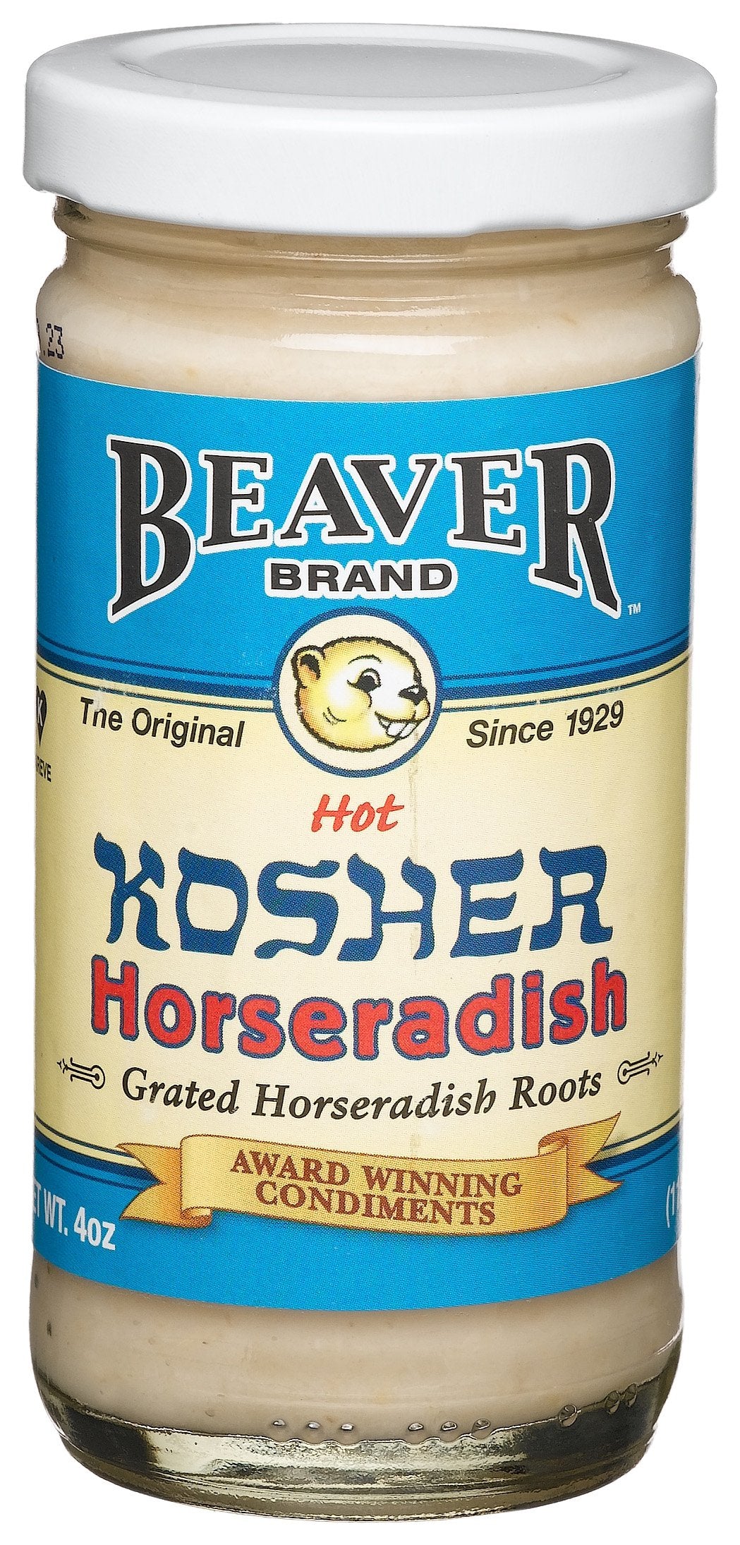 Beaverton Hot Horseradish (Kosher), 4-Ounce Jars (Pack of 12)