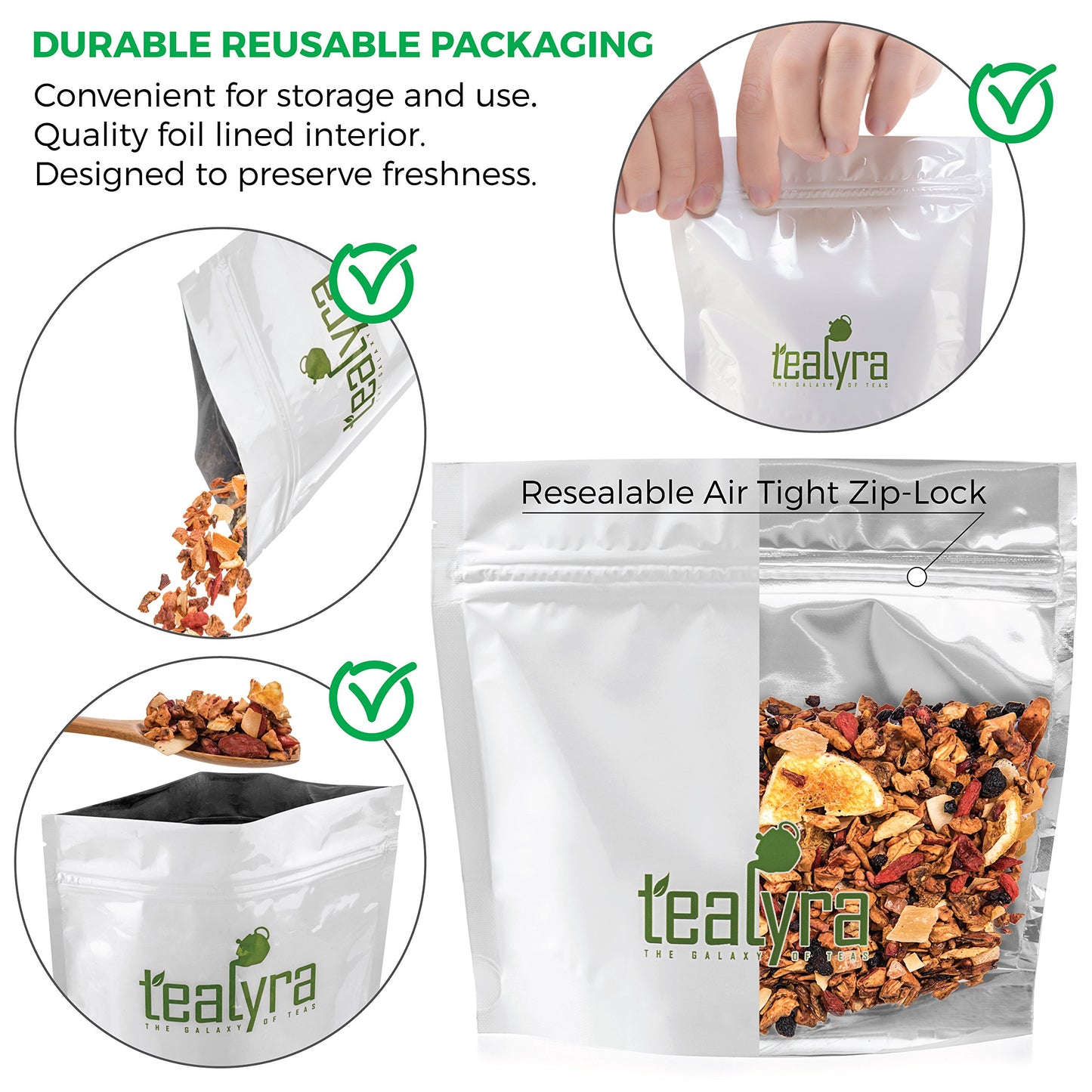 Tealyra - Superfruit Mango - Fruity Herbal Loose Leaf Tea - Goji Berries - Pineapple - Pomegranate - Hot or Iced Drink- Vitamin-Antioxidant-Rich - No