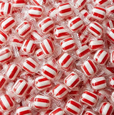 Peppermint Puff Candy - 1 lb Red and White Individually Wrapped Striped Soft Mints - After Dinner or Great for Holidays