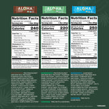 ALOHA Organic Plant Based Protein Bars - 6 Flavor Variety Pack - 12 Count, 1.9oz Bars - Vegan Snacks, Low Sugar, Gluten-Free, Low Carb, Paleo