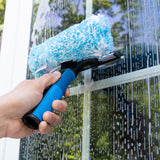 Unger Professional Connect and Clean 2-in-1 Squeegee and Scrubber, 6” Window Cleaning Tool, Commercial and Residential Use, Washer Cleaner Supplies