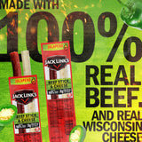 Jack Link's Jalapeno Beef Jerky Sticks and Cheese Sticks Combo - (16 Pack) 1.2 oz Snack Packs - Ready to Eat Protein Snacks - 8g Protein per Serving