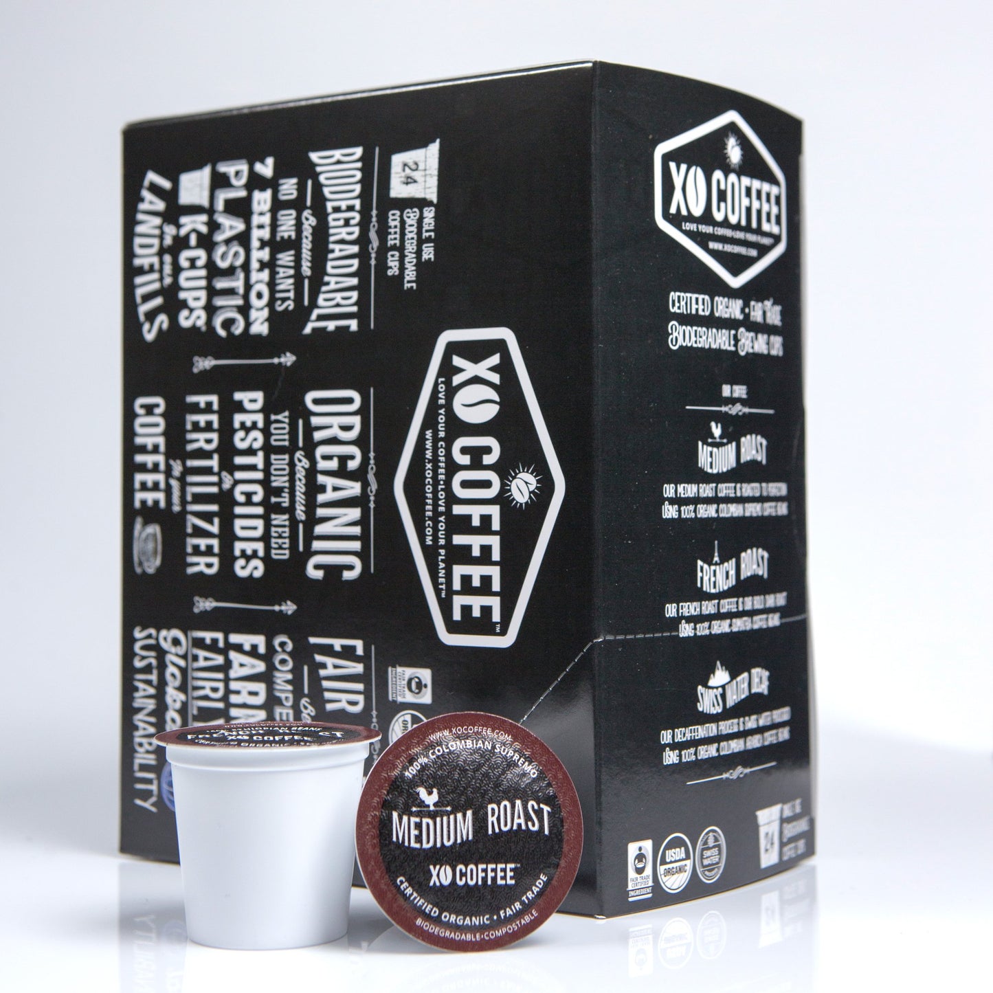 XO Coffee Medium Roast Organic, Fair Trade Coffee Pods