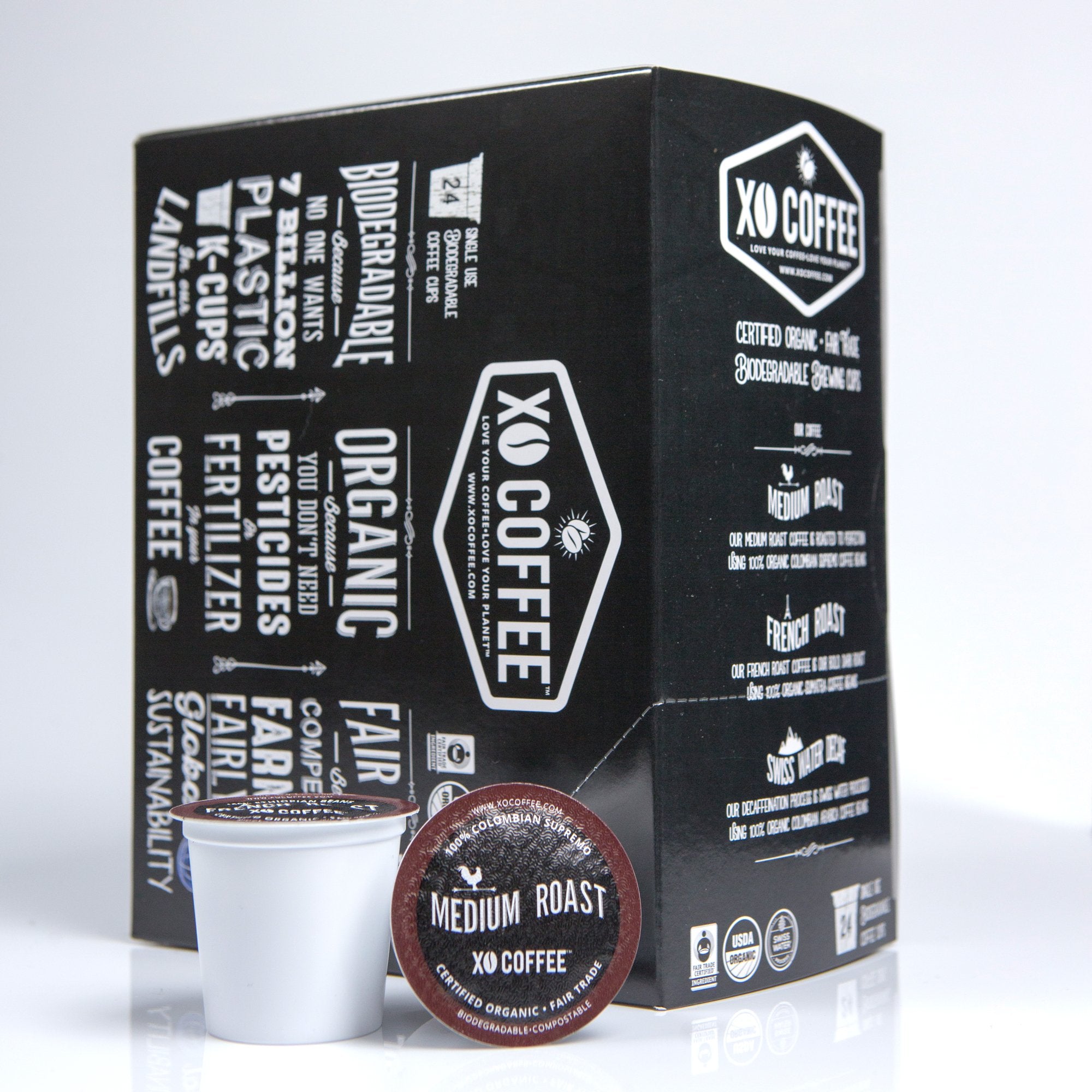 XO Coffee Medium Roast Organic, Fair Trade Coffee Pods