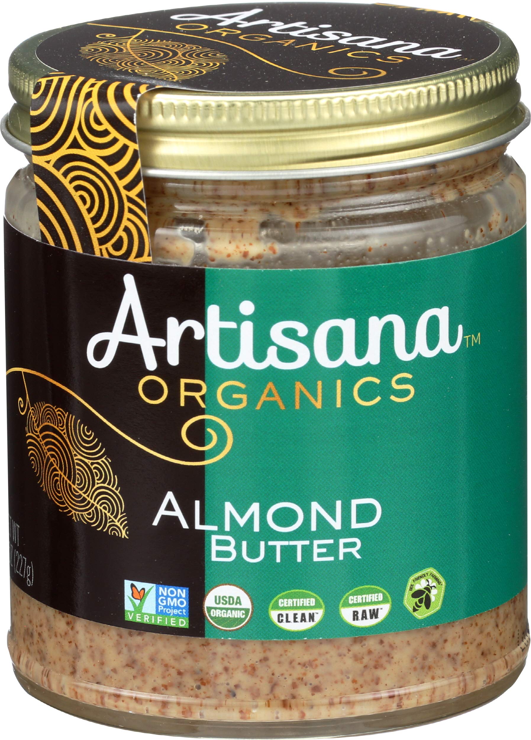 Artisana Organics Raw Almond Butter, 9oz | No Sugar Added, No Palm Oil, Vegan, Paleo, and Keto Friendly