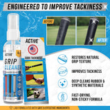 ACTIVE Grip Cleaner & Restore Spray - 2-in-1 Grip Spray for Basketball Shoes, Golf Club Cleaner, Pickleball Paddle Reset, Football Glove Boost