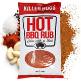 Killer Hogs HOT BBQ Rub Championship Grill Seasoning for Beef, Steak, Burgers, Pork, and Chicken, 5 lb Bag