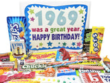 RETRO CANDY YUM ~ 1969 57th Birthday Gift Box Nostalgic Candy from Childhood for 57 Year Old Man or Woman Born 1969