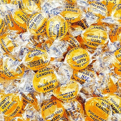 Sugar-Free Butterscotch Hard Candy | 1-Pound Bag - About 75 Pieces | Sugar Free Hard Candy Individually Wrapped | Smooth & Creamy Old School Butter