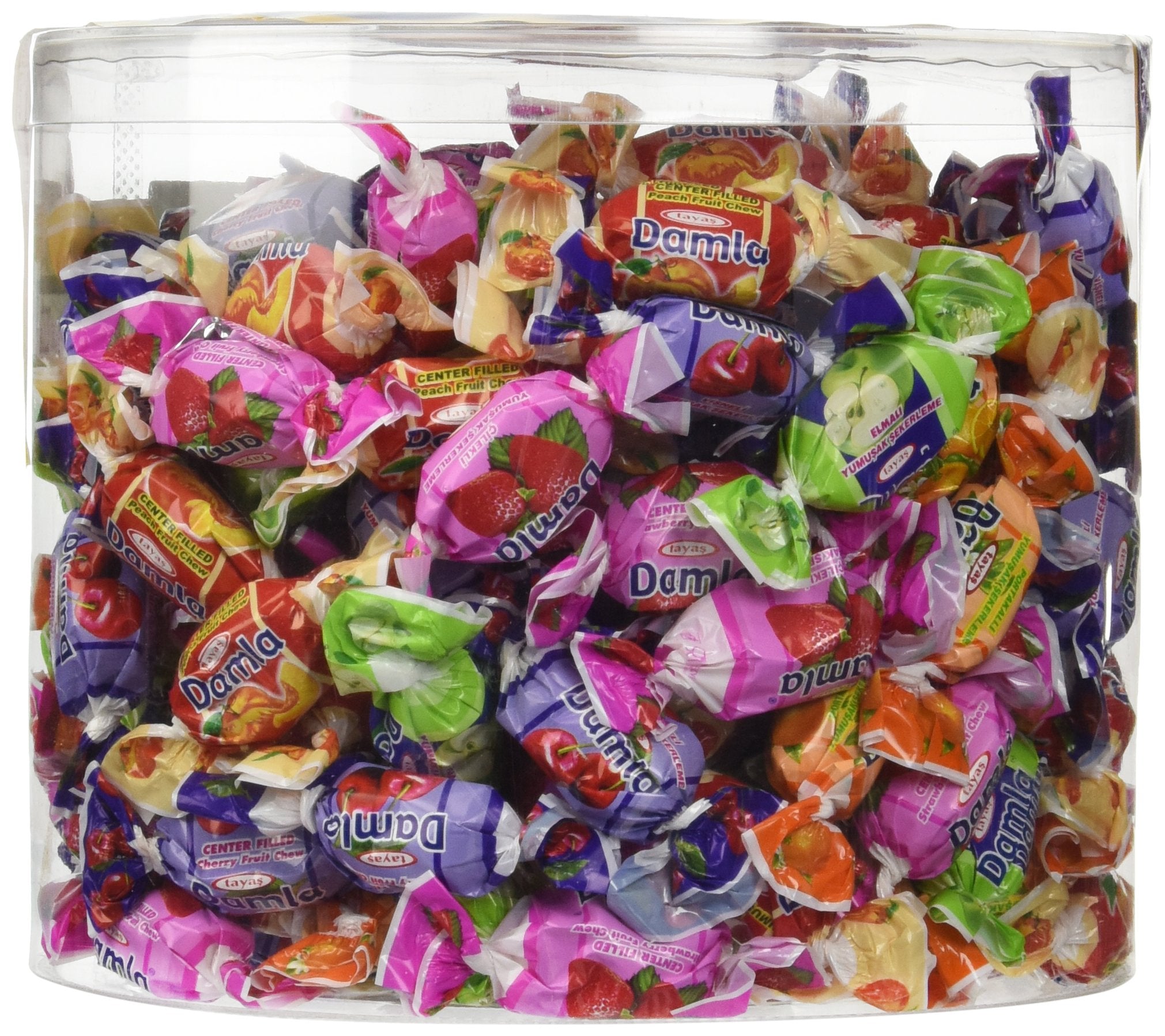 Tayas Damla Damla Colombina Fancy Filled Soft Candy -Assortment, 800g - 28.22oz, Pack of 2, Orange