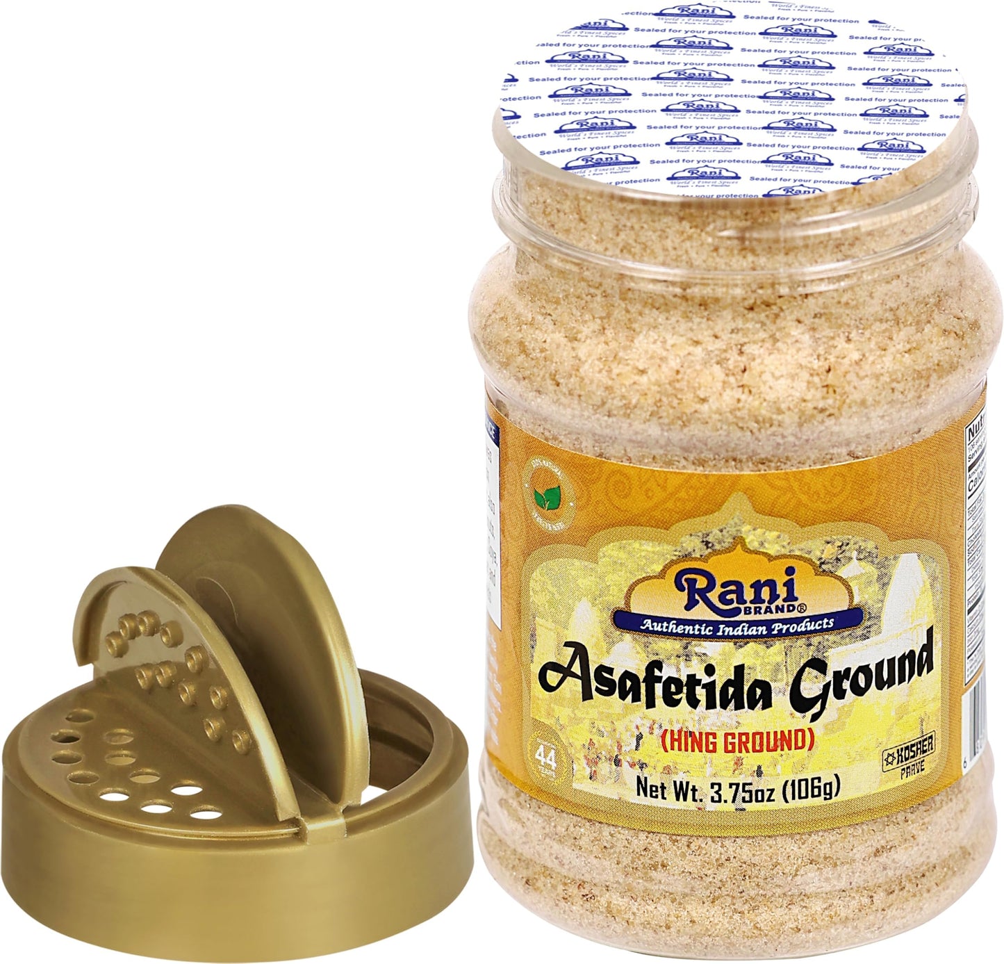 Rani Asafetida (Hing) Ground 3.75oz (106g) PET Jar, Pack of 12 ~ All Natural | Salt Free | Vegan | Non-GMO | Kosher | Asafoetida Indian Spice | Best