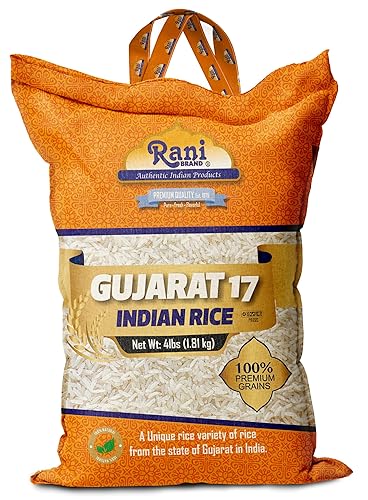 Rani Gujarat 17 Indian Rice 64oz (4lbs) 1.81kg Cloth Bag ~ All Natural | Gluten Friendly | Vegan | Kosher | Export Quality | Indian Origin