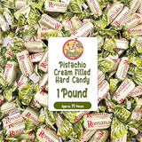 Rossana Pistachio Candy - 1 Pound Bag - Italian Hard Candy Individually Wrapped - Classic Pistachio Treat - Puntini Style Sweets - Authentic Italian