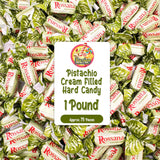 Rossana Pistachio Candy - 1 Pound Bag - Italian Hard Candy Individually Wrapped - Classic Pistachio Treat - Puntini Style Sweets - Authentic Italian