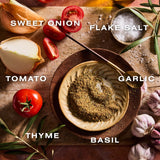 Dalkin & Co. Tuscan, Herbs, Garlic, Tomato & Red Pepper Blend, Italian-Inspired Cooking Seasoning for Pantry & Kitchen, Eco Friendly Reusable Jar