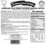 Jamaican Style Cocktail Patties, Unbaked (Chicken, 1 case of 200 Count)