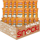Baked Ruffles Potato Chips, Cheddar & Sour Cream, 1.125 oz Bags, (64 Pack), 50% Less Fat, Gluten Free, No Artificial Flavors, No Colors from