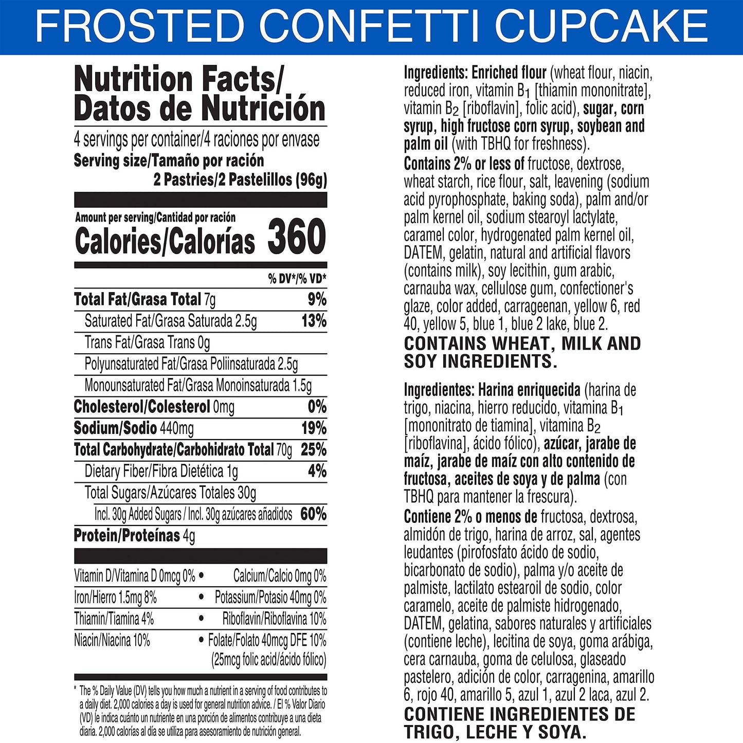 Pop-Tarts, Breakfast Toaster Pastries, Frosted Confetti Cupcake, Proudly Baked in the USA, 13.5oz Box (4 Count)