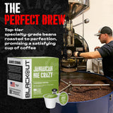Blackout Coffee Jamaican Me Crazy Flavored Pods, Freshly Roasted in the USA - K-Cup Compatible Single-Serve Pods (18 Count)