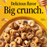 Cheerios Oat Crunch Oats 'N Honey Breakfast Cereal, Made with Whole Grain, Large Size, 18.2 oz
