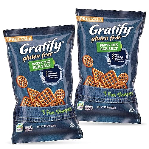 Osem Gratify Gluten Free Pretzels - GF Pretzel Snack Bags, Gluten-Free Mix for Adults & Kids, Hummus Dip, Individual Packs, Vegan Friendly, Kosher