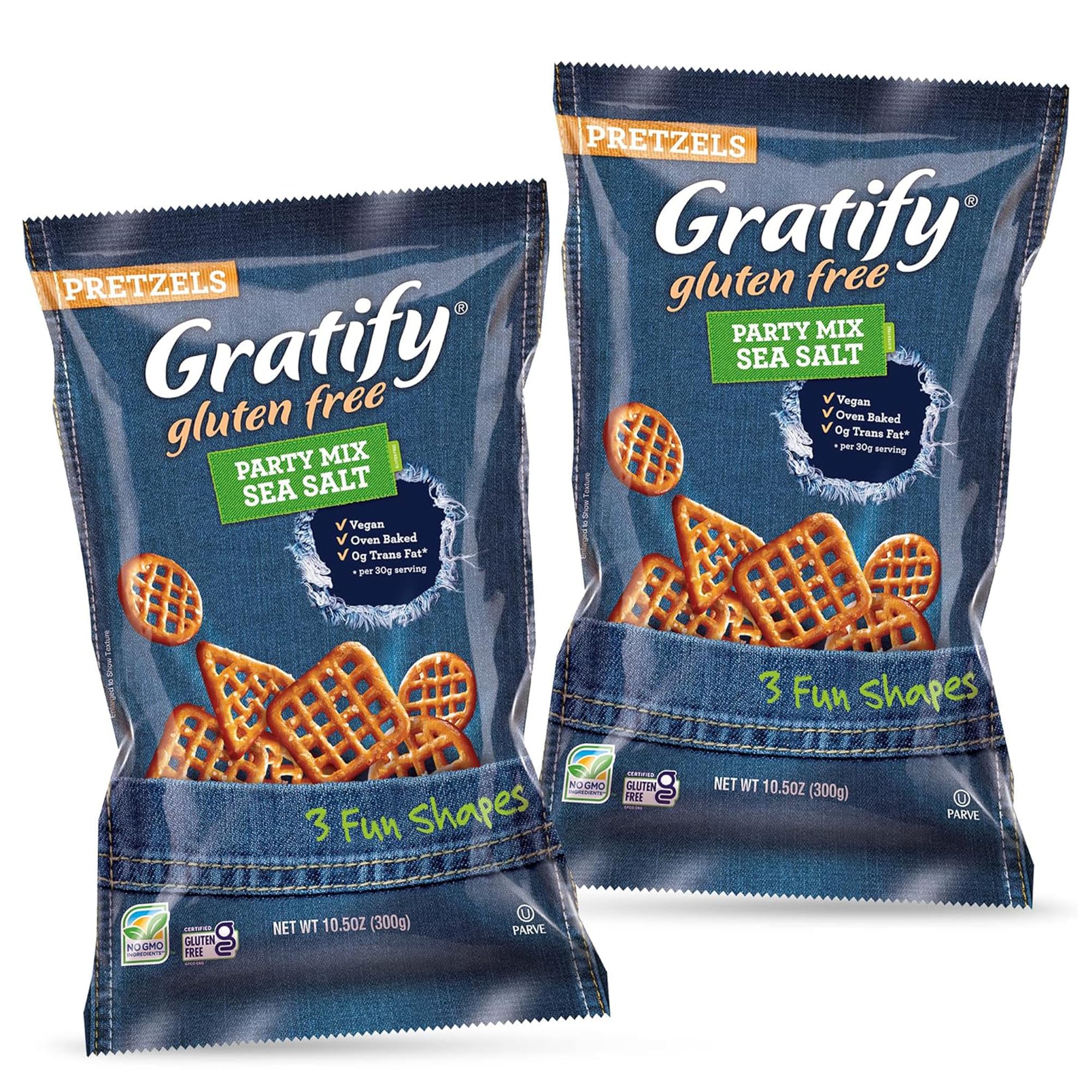 Osem Gratify Gluten Free Pretzels - GF Pretzel Snack Bags, Gluten-Free Mix for Adults & Kids, Hummus Dip, Individual Packs, Vegan Friendly, Kosher
