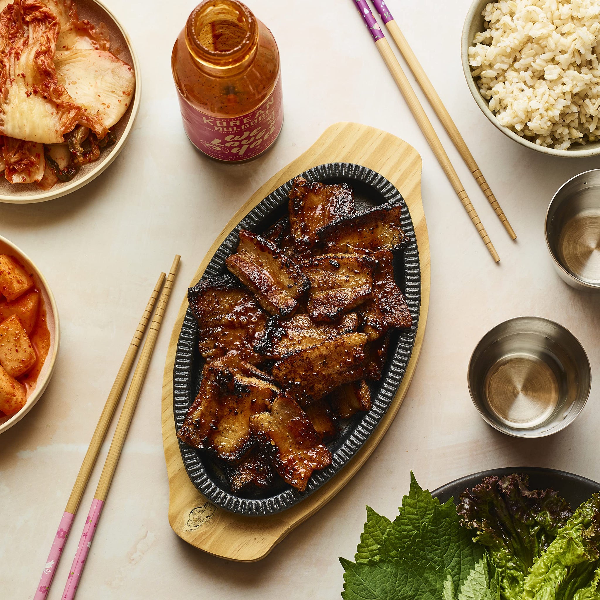 We Love You Medium Spicy Korean Bulgogi BBQ Sauce and Marinade, 15 Ounce