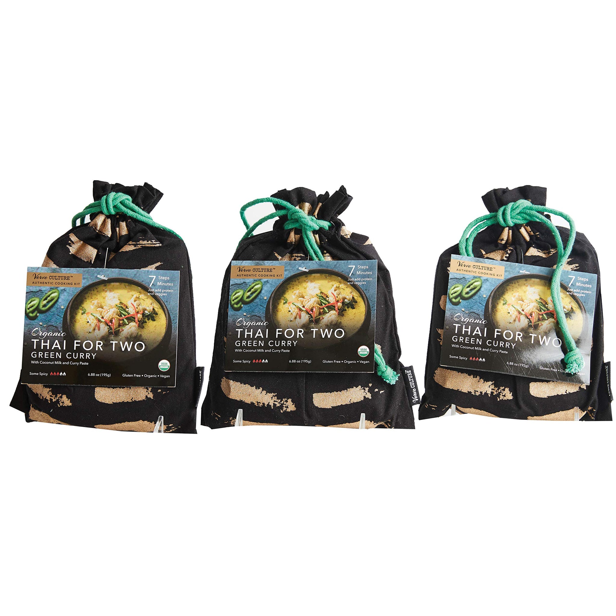 Verve CULTURE Thai for Two Cooking Kit | USDA-Organic Green Curry Cooking Kit | Authentic Thai Cuisine | Unique Cooking Gift Set | Vegan, Gluten-Free