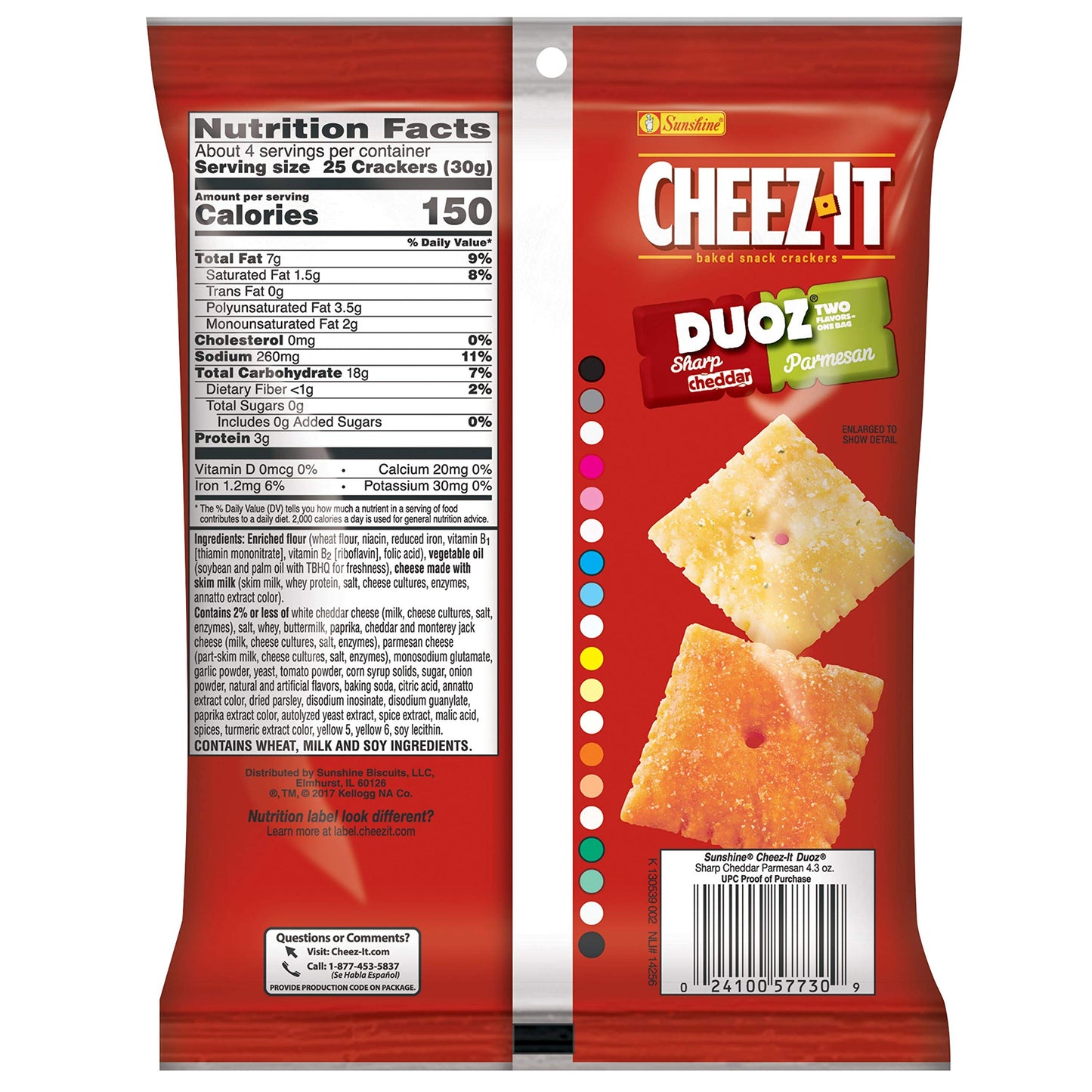CheezIt Duoz Sharp Cheddar Parmesan (Pack of 6)
