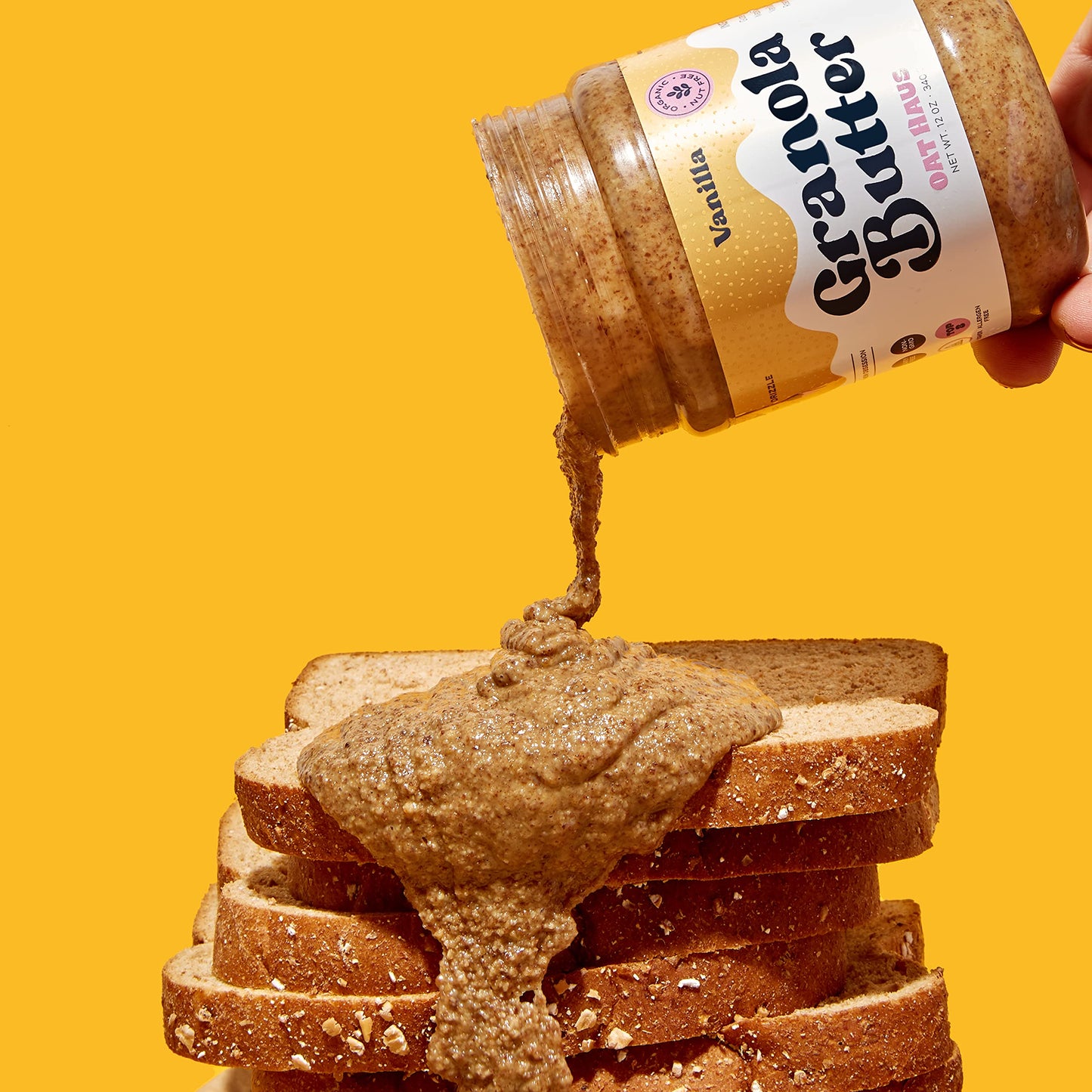 Oat Haus Organic Vanilla Cookie Granola Butter | Peanut-free, Almond (Tree-Nut) Free, & School-Safe (Top 8 Allergen Free) | Sunflower Seed & Cookie