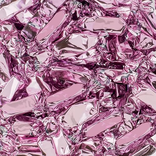 Candy Envy - Individually Wrapped Caramels - Light Pink Wrapper - 2 Pound Bulk Light Pink Valentine Candy