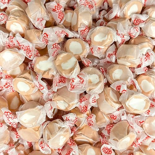 Premium Root Beer Float Saltwater Taffy Chewy Candy Classic Creamy Flavor Bulk 1 Lb Bag 60+ Pieces Individually Wrapped, Nut & Gluten Free Treats