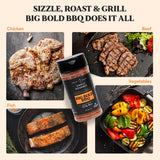 Simply Gourmet Big Bold BBQ Spices and Seasoning - Pitmaster Secret Recipe for Smoking, Grilling, and Cooking - All Purpose Premium Blend Seasoning