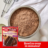 Betty Crocker Delights Super Moist, Triple Chocolate Fudge, Cake Mix, 13.25 oz